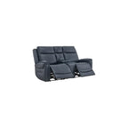 Watson & Whitely Power Reclining Sofa Loveseat with Console, Blue