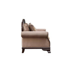 Acme Chateau De Ville Chair w/Pillow in Fabric & Espresso Finish