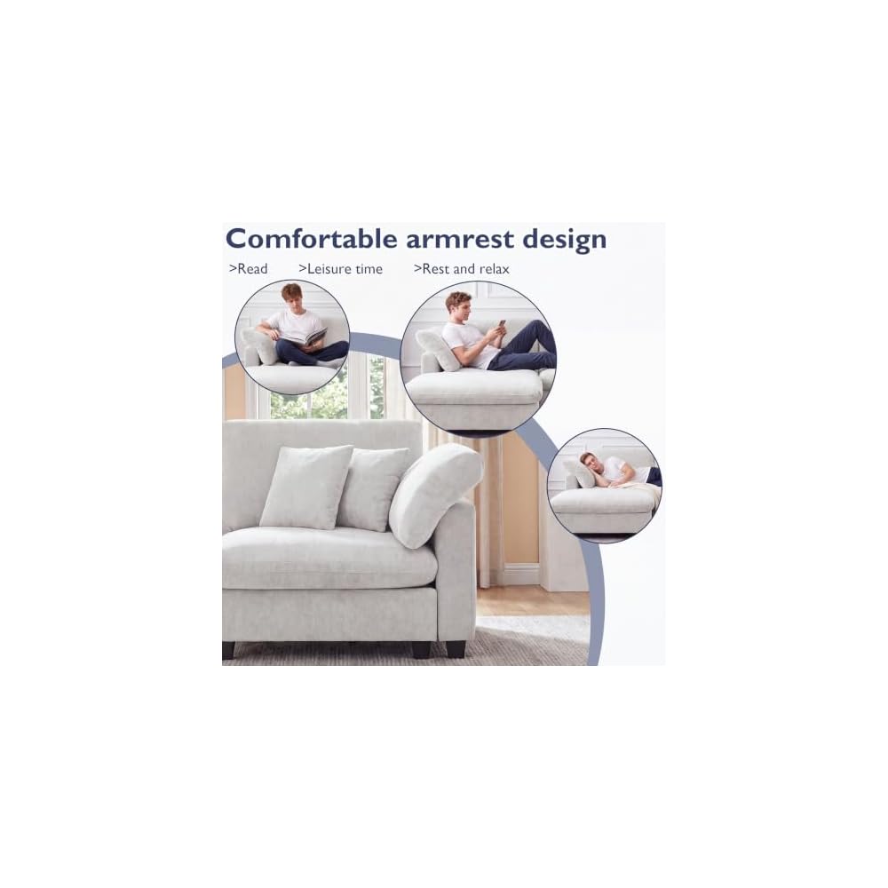 Oprisen 151" Oversized Modular Sectional Sofa, 6 Seat U Shaped Couch