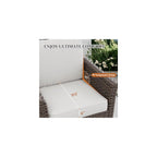 Canyon Ridge Wicker Patio Chairs with Cushions, Set of 2, Balcony Furniture with Deep Seating 4 inch Cushions, PE Rattan Porch Chairs, Brown/Beige