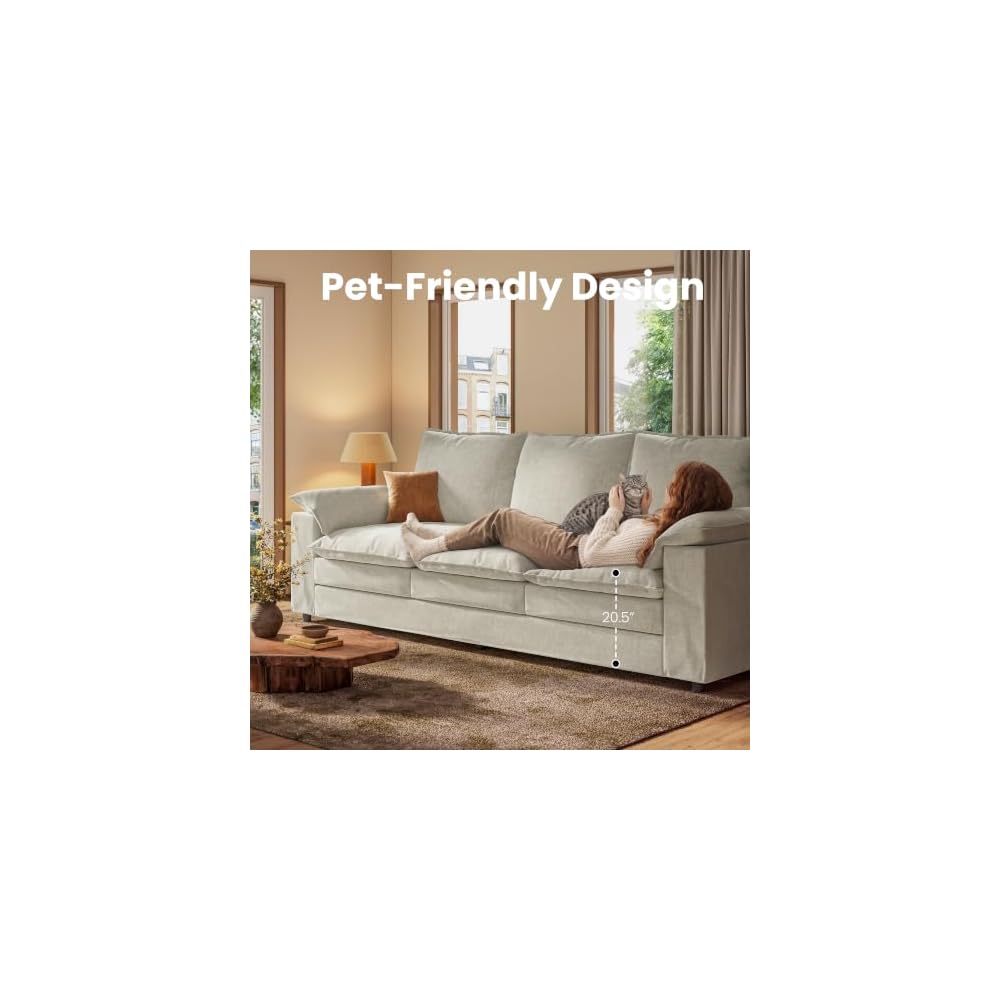89" Modern Cloud Couches for Living Room, 3 Seater Couch for Small Spaces