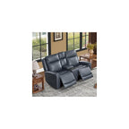 Watson & Whitely Power Reclining Sofa Loveseat with Console, Blue