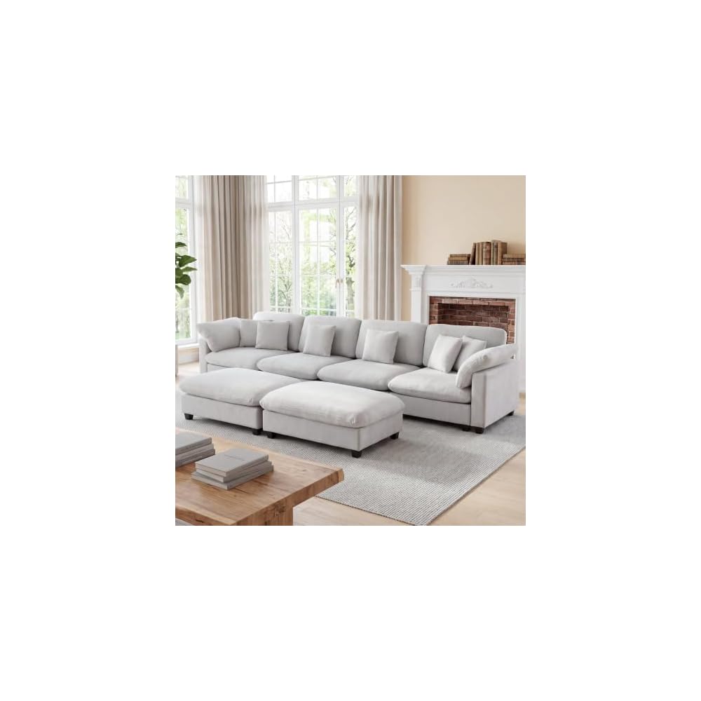 Oprisen 151" Oversized Modular Sectional Sofa, 6 Seat U Shaped Couch