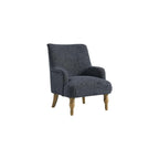 Modway Ellington Living Room Accent Armchair in Salt – Fabric Upholstered Reading Arm Chair with Wooden Legs – Modern Lounge Chair with French Piping Trim