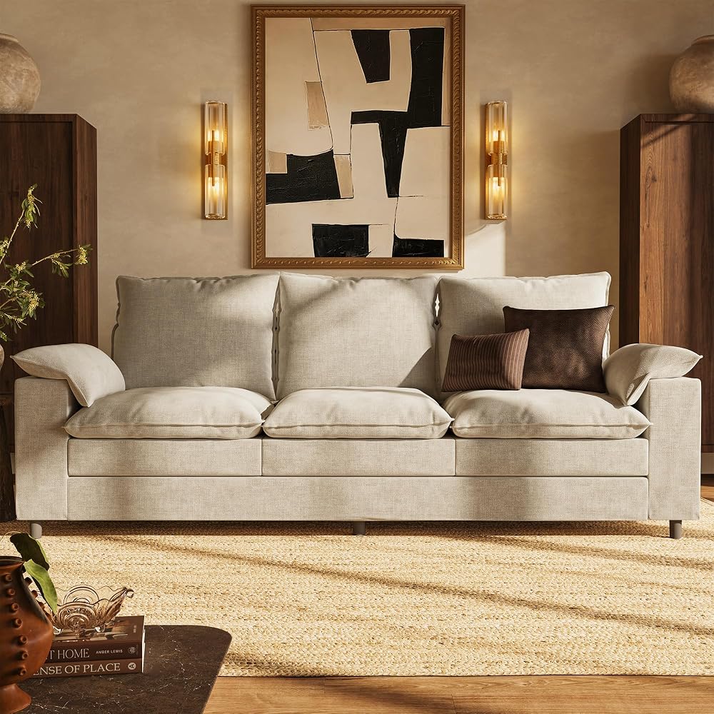 89" Modern Cloud Couches for Living Room, 3 Seater Couch for Small Spaces