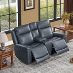 Watson & Whitely Power Reclining Sofa Loveseat with Console, Blue